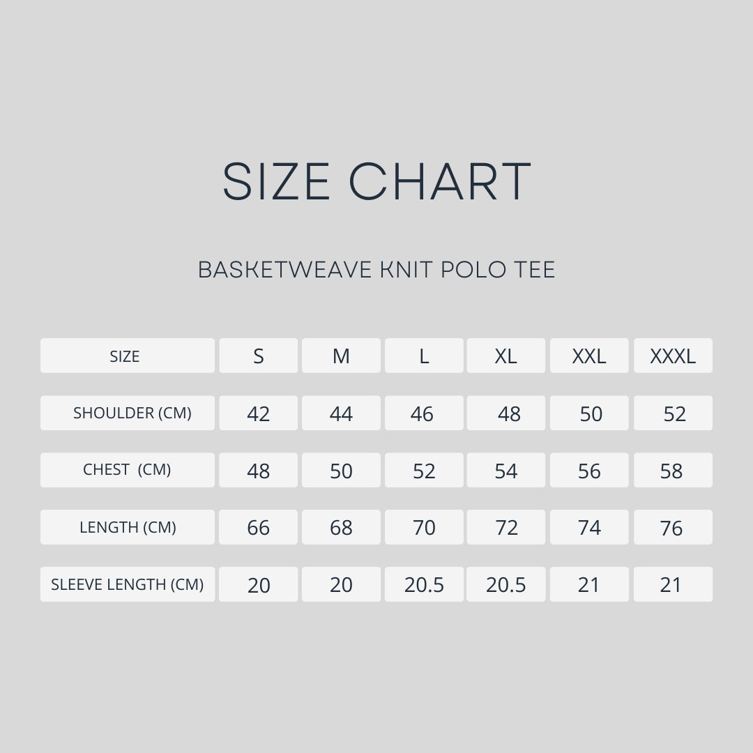 Basketweave Knit Polo Tee - Black