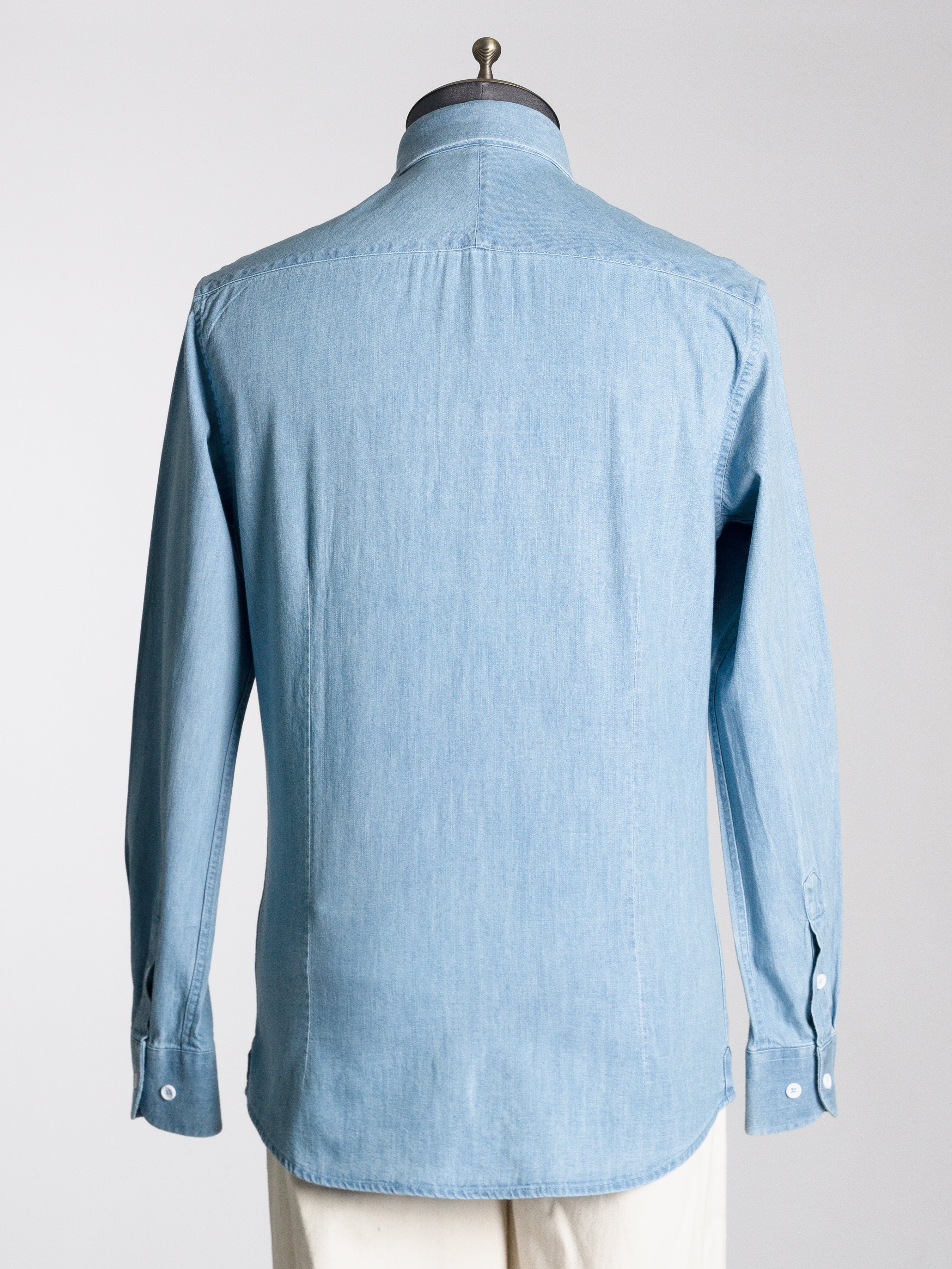 Chambray Shirt - Light Blue Windsor Collar