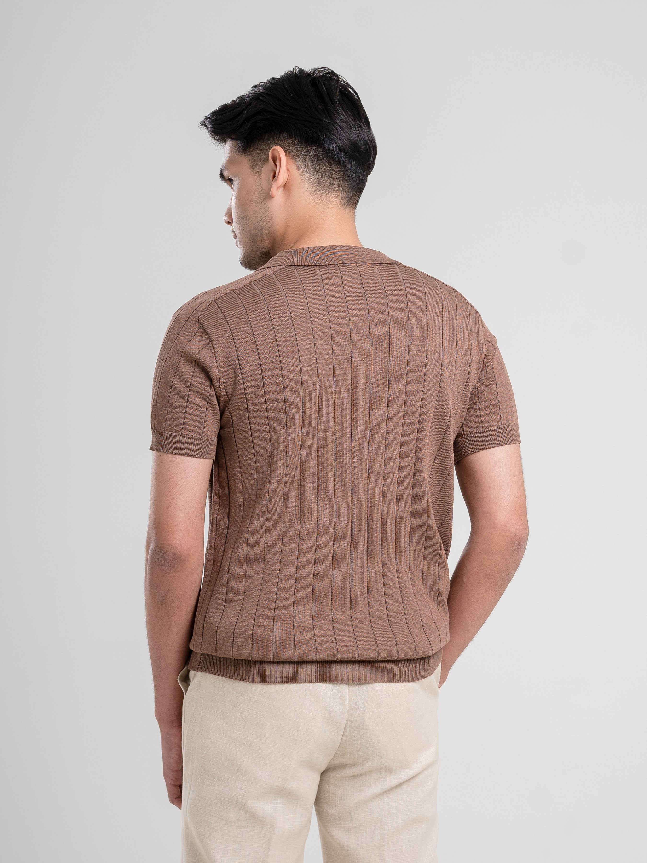 Dylan Knit Tee - Cappuccino