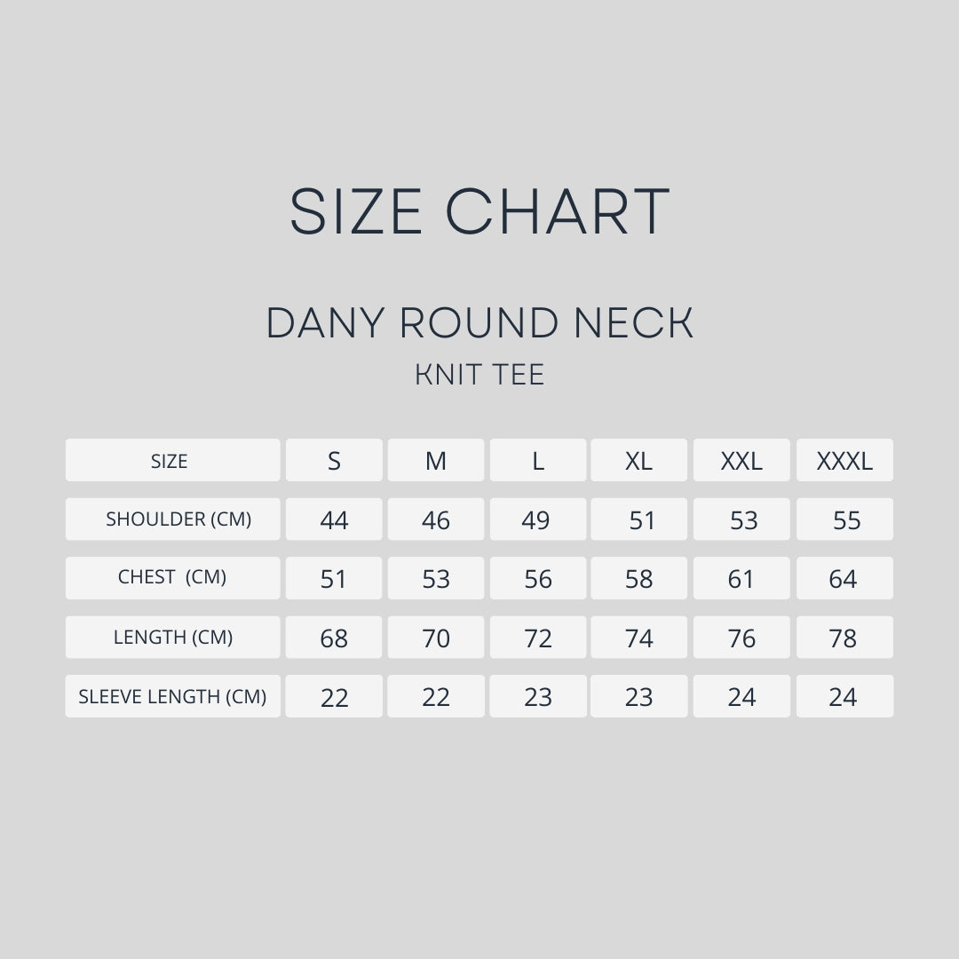 Dany Round Neck Knit Tee - Steel Blue