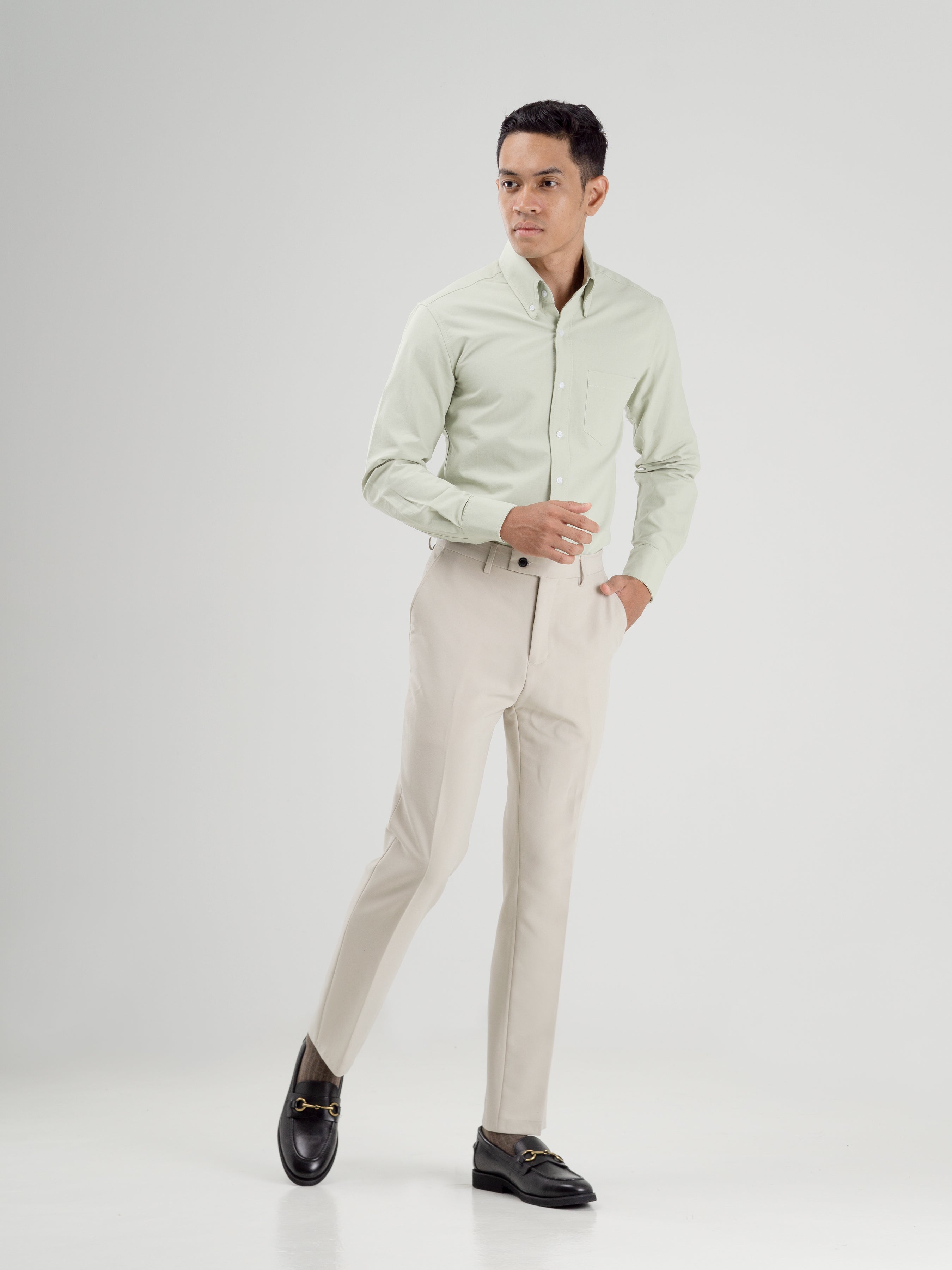 Formal Shirt - Mint Green Oxford Button-Down Collar