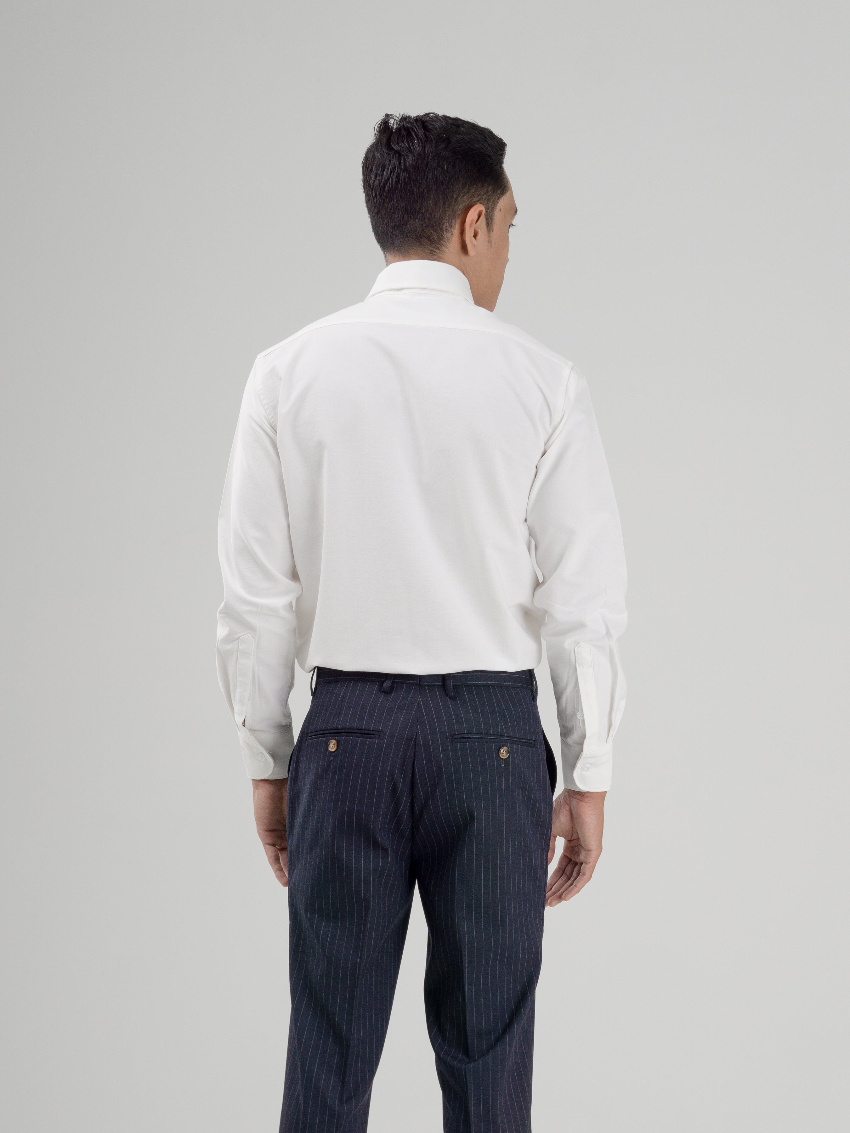Formal Shirt - Pure White Oxford Button-Down Collar