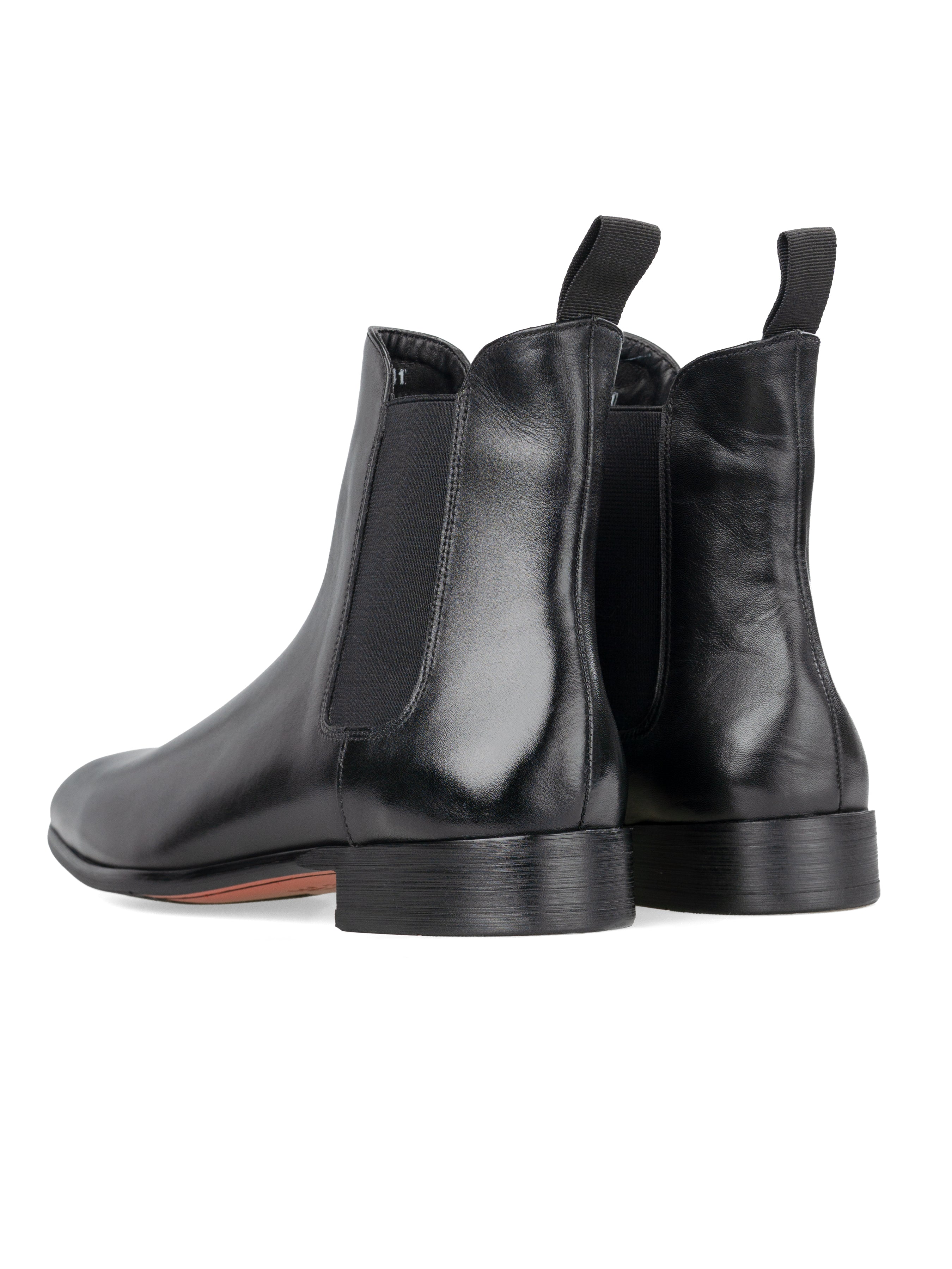 Louis Chelsea Boots - Solid Black Leather