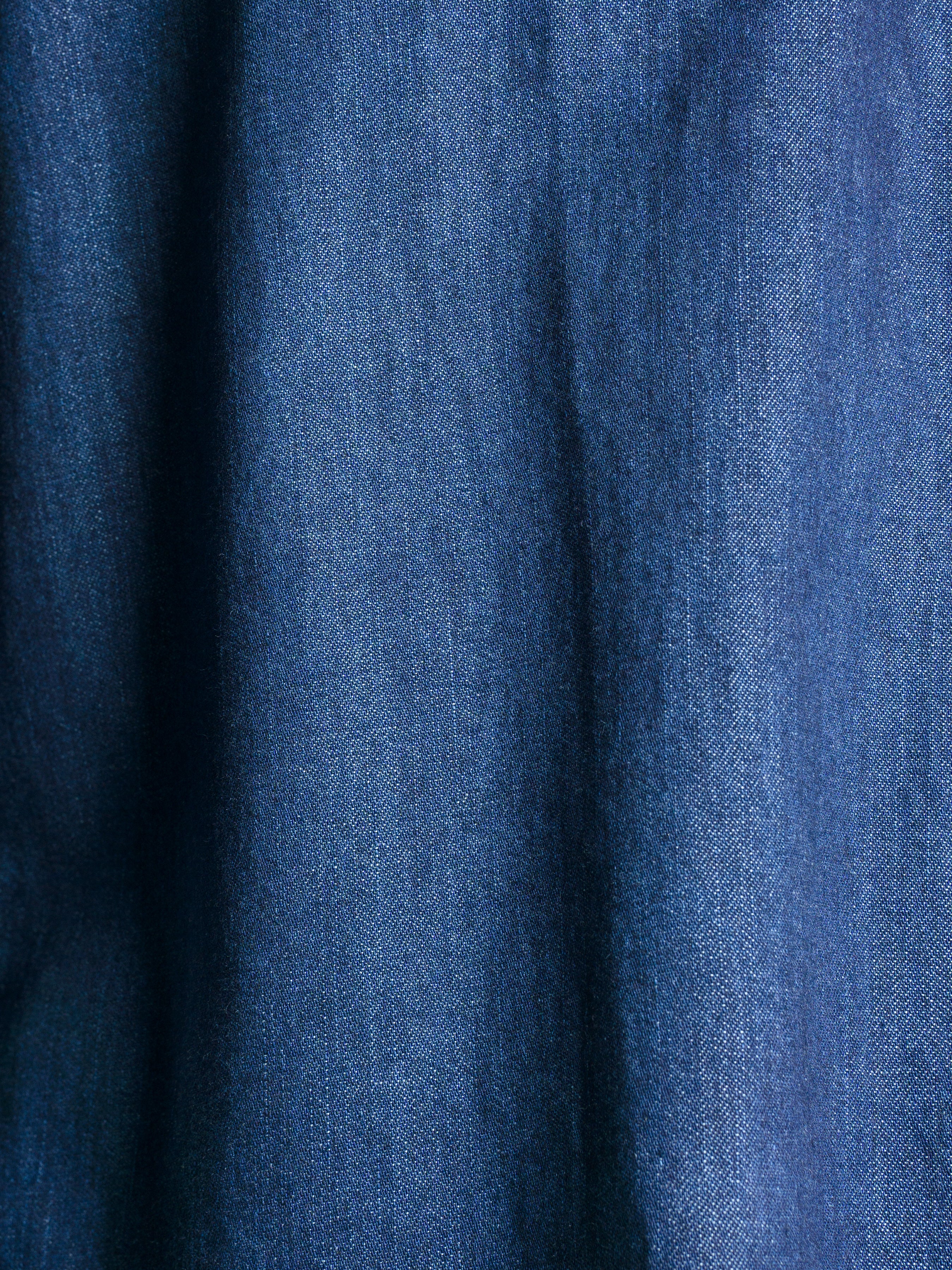 Mateo Denim Shirt - Dark Blue Windsor Collar