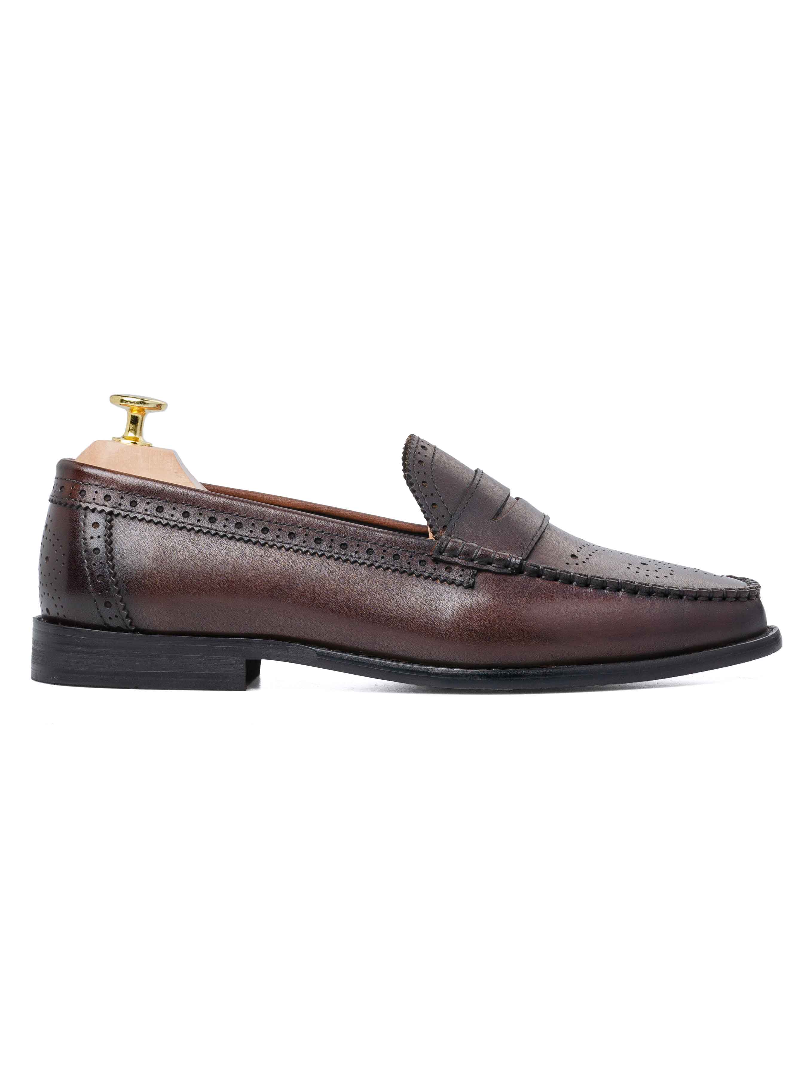 Brogue Penny Loafer - Coffee