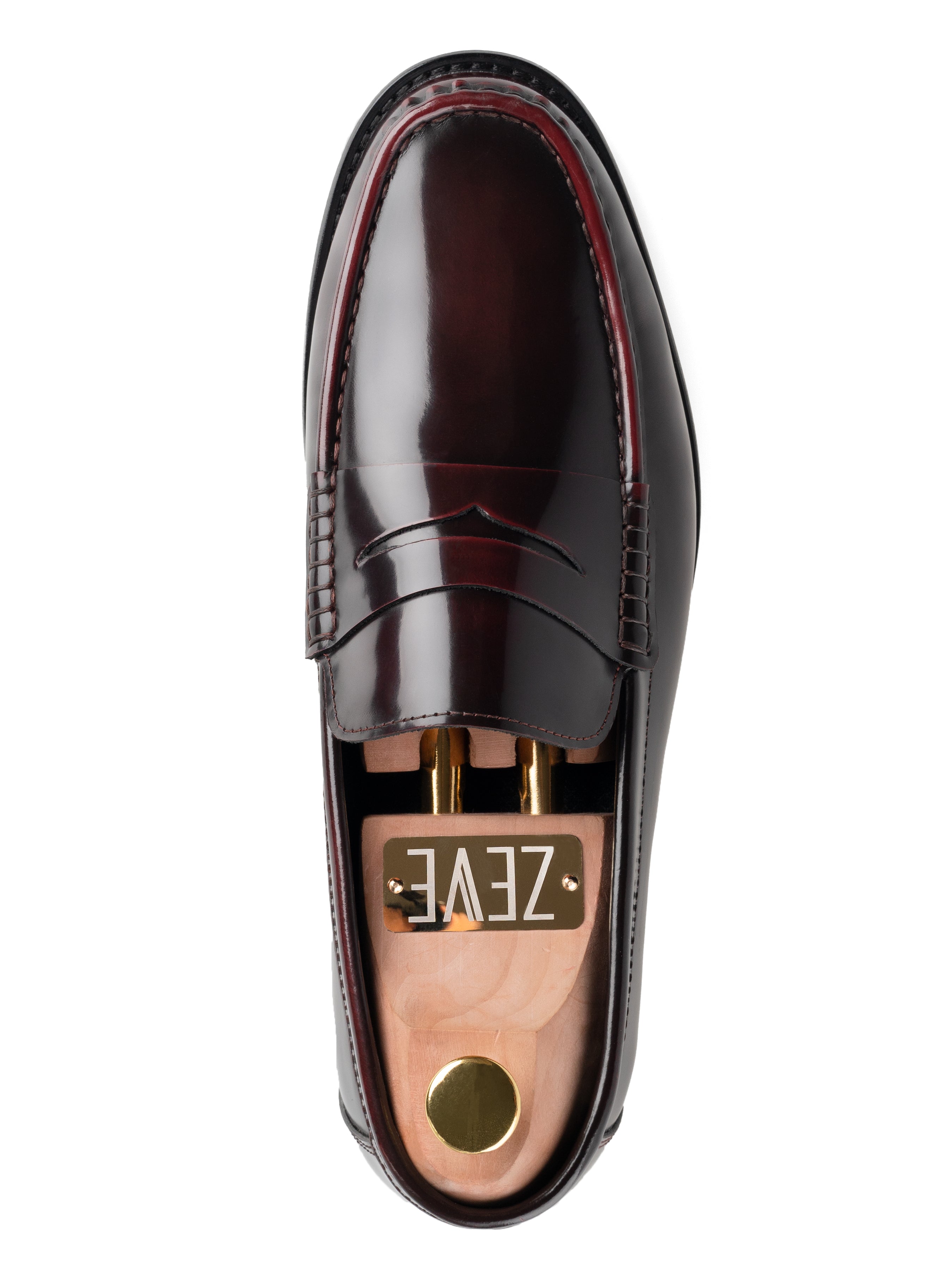 Marco Penny Loafer - Red Burgundy Polished Leather