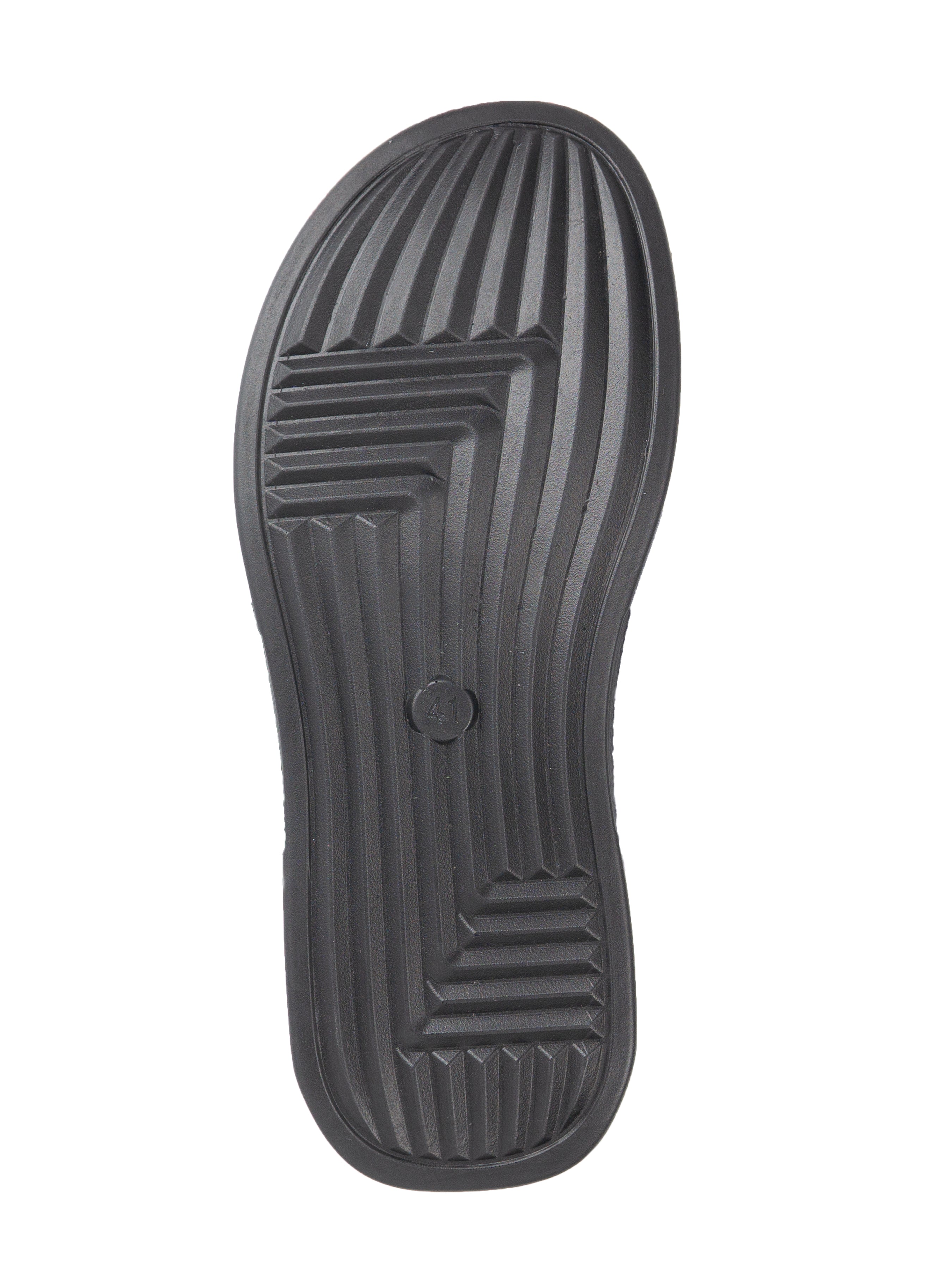 Hugo Double Strap Woven Sandal - Black (Cloud Sole)