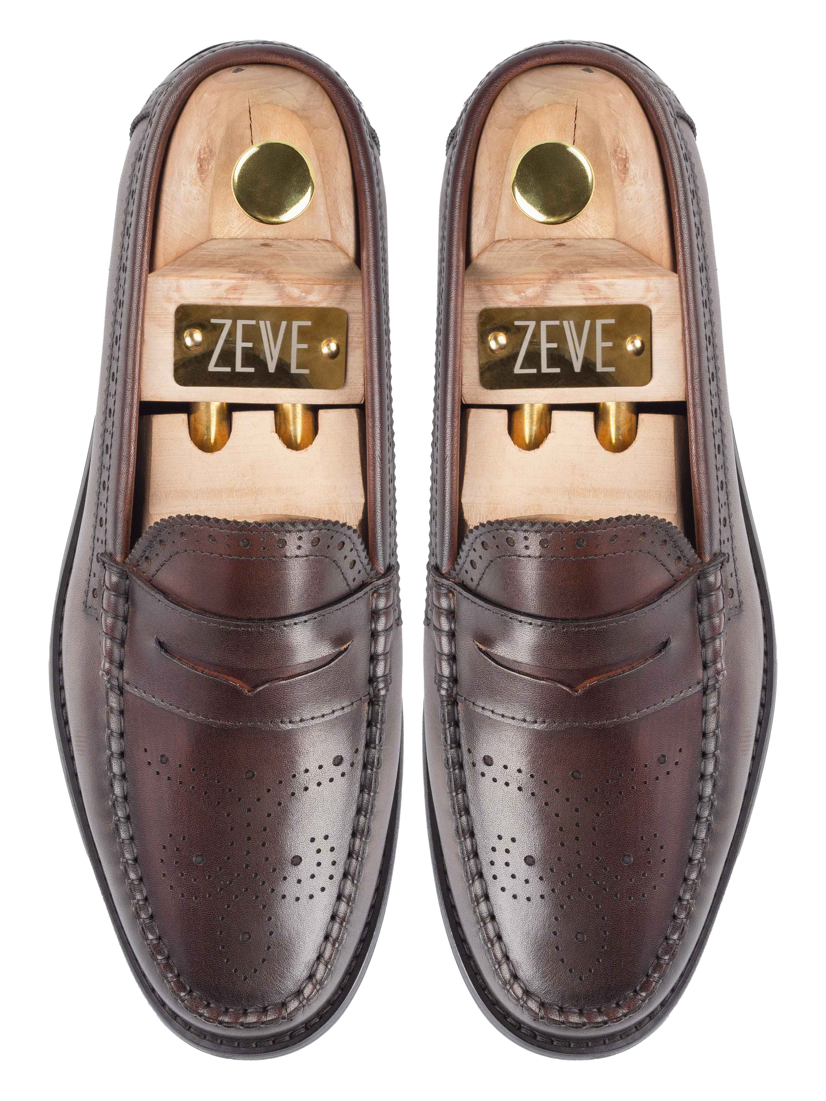 Brogue Penny Loafer - Coffee