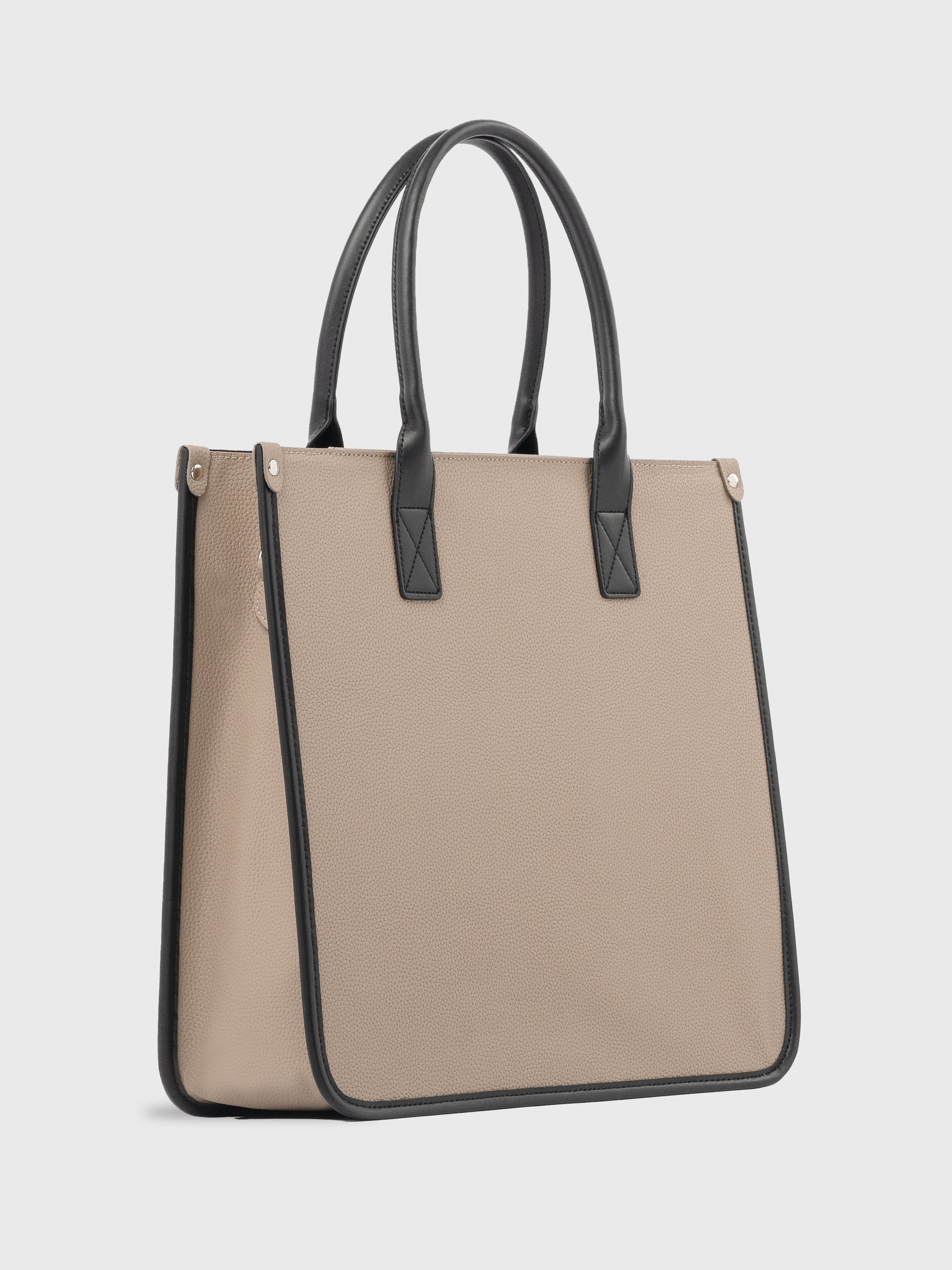 Ares Tote Bag With Zipper - Beige