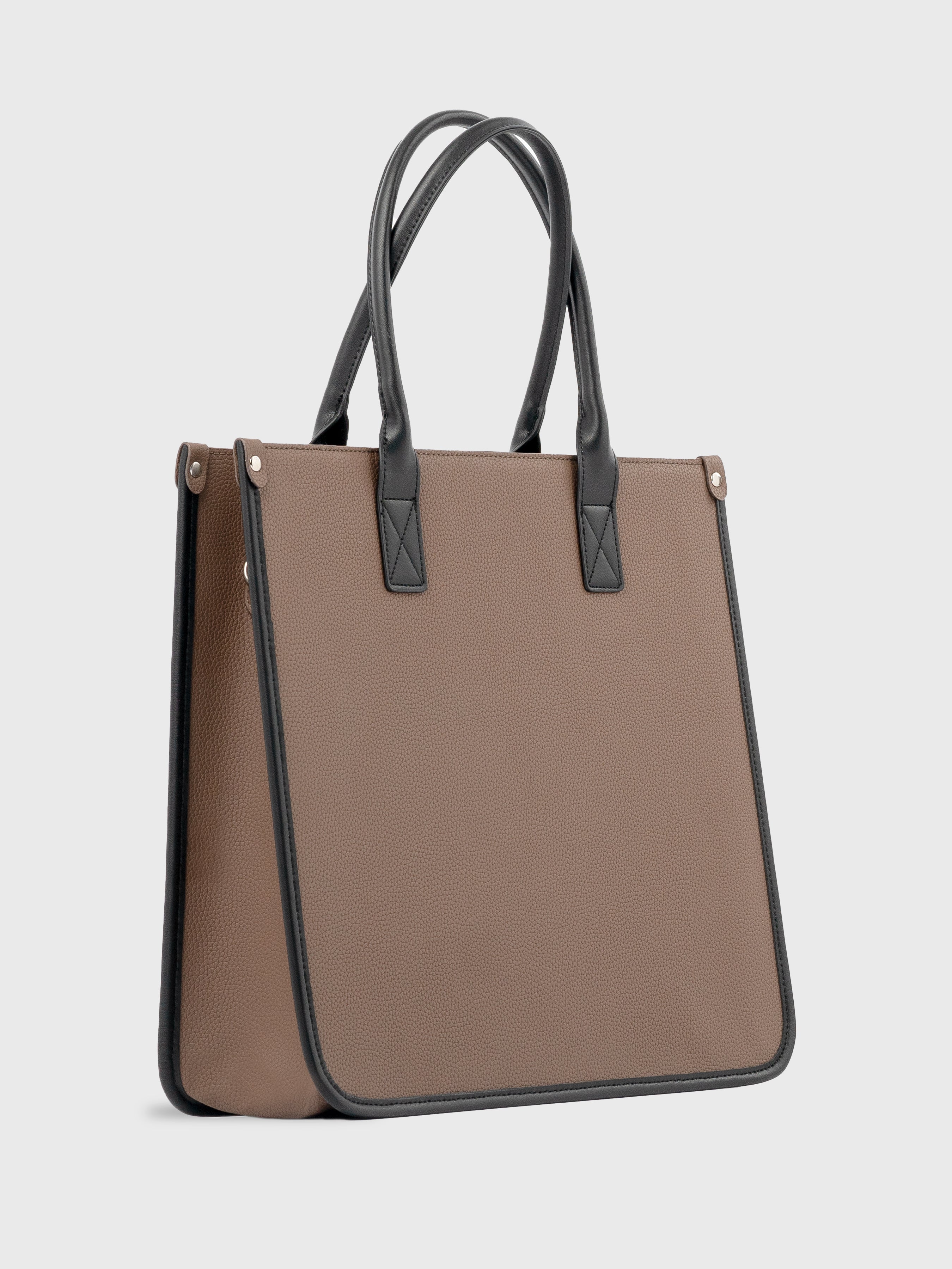 Ares Tote Bag With Zipper - Coffee