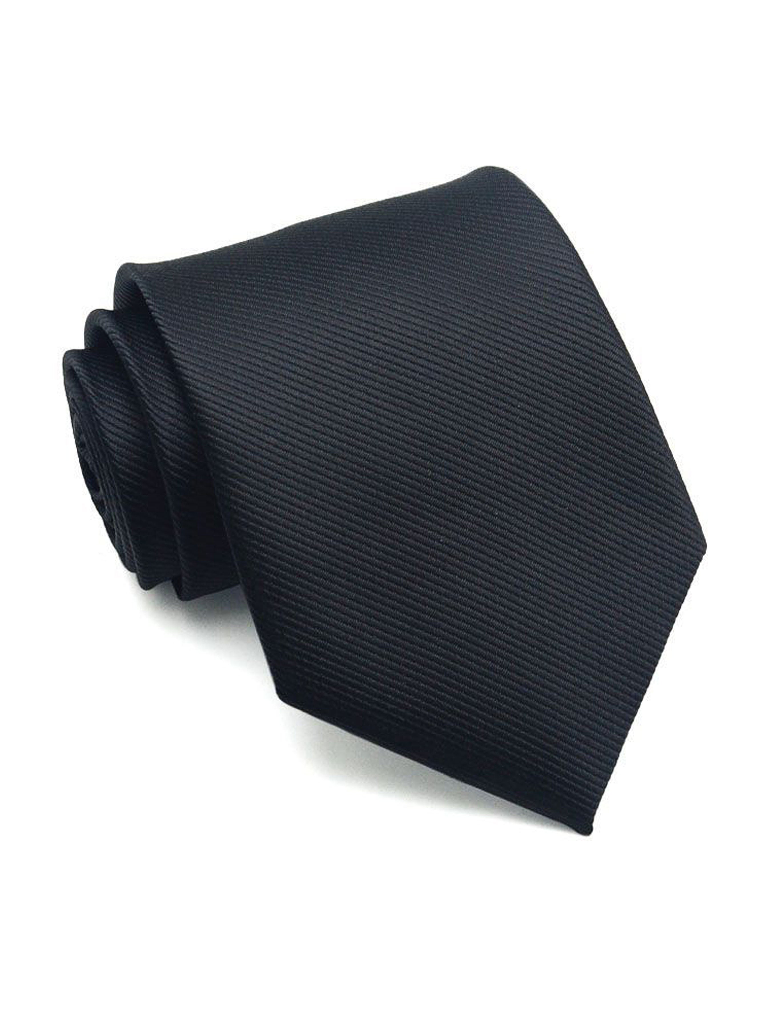 Grosgrain Solid Tie - Black - Zeve Shoes