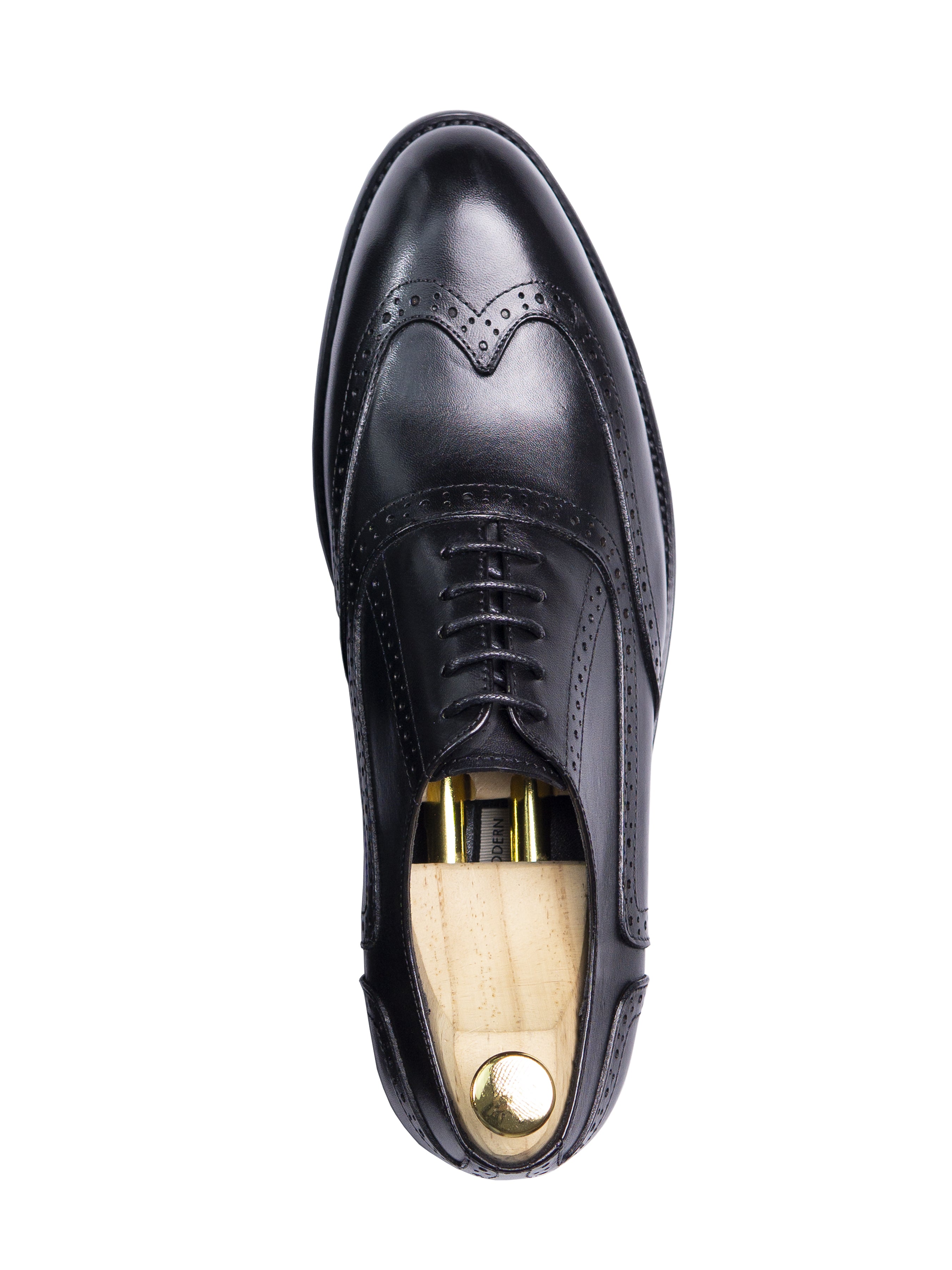 Oxford Brogue Wingtip - Black Lace Up - Zeve Shoes