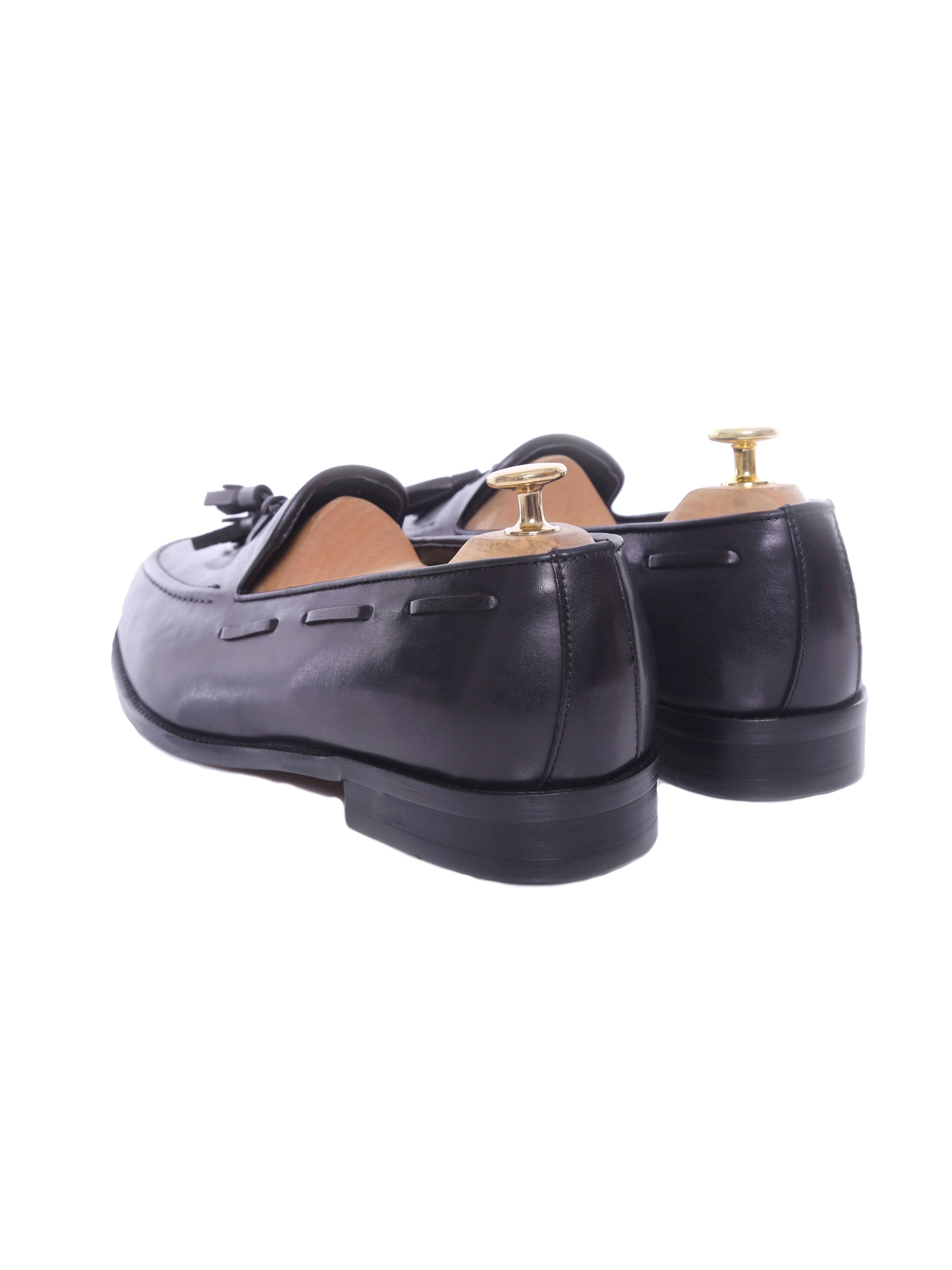 Tassel Loafer - Black Grey (Hand Painted Patina) - Zeve Shoes