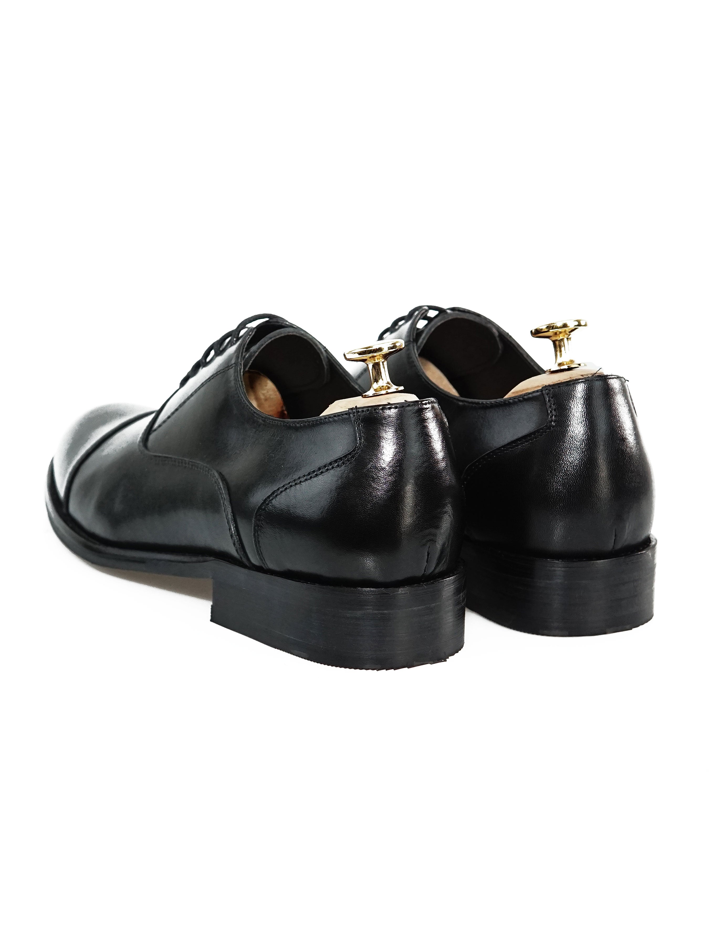 Oxford Cap Toe - Black Lace Up - Zeve Shoes
