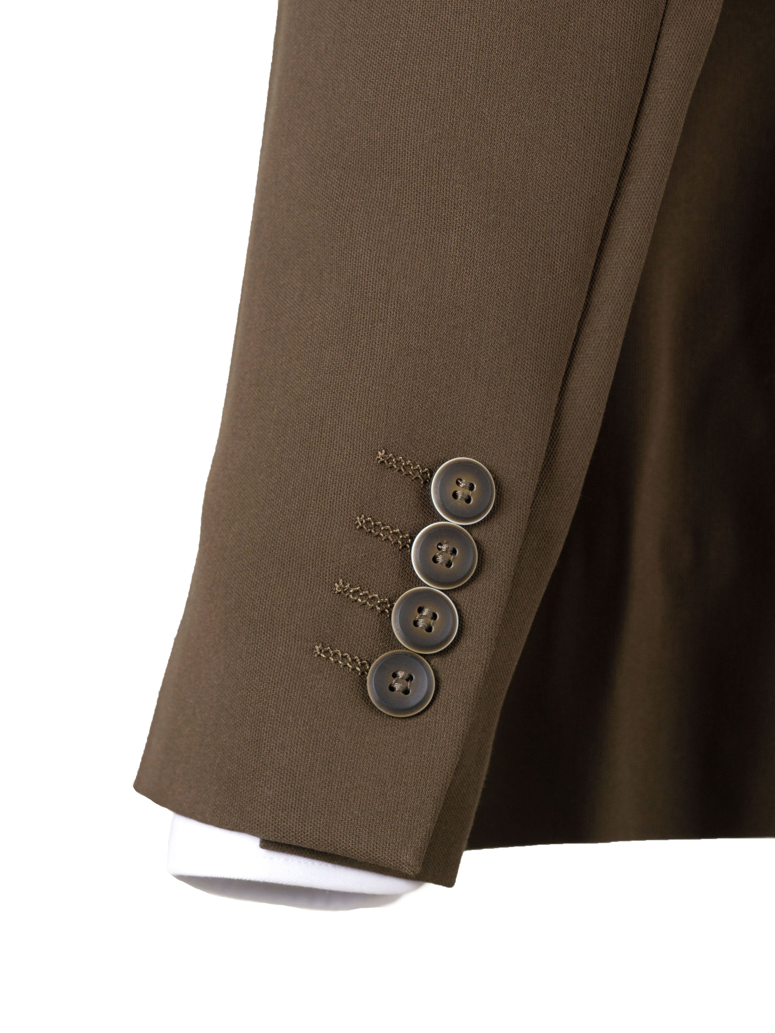 Single Breasted Suit Blazer - Coffee Plain (Notch Lapel) - Zeve Shoes