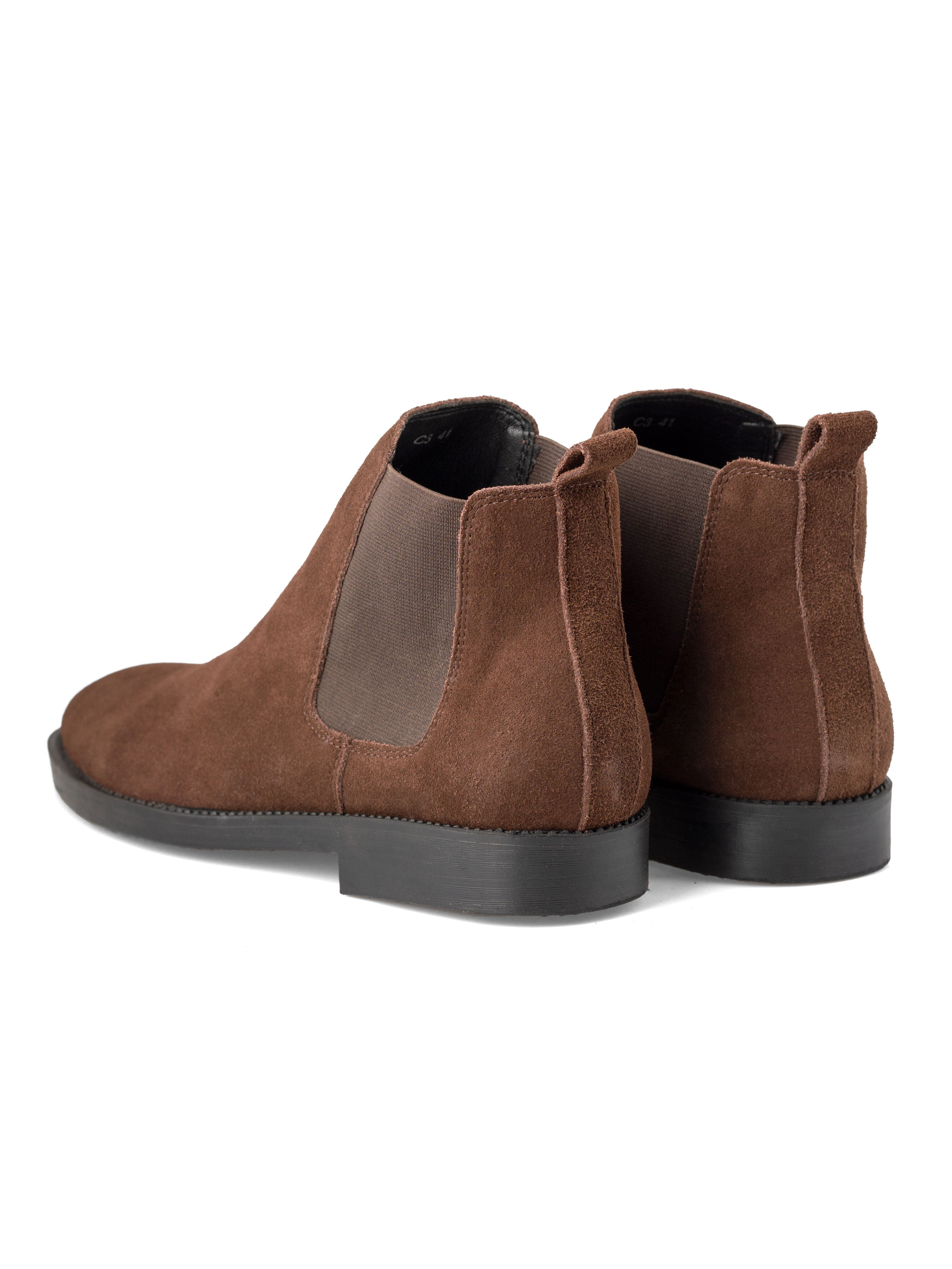 Chelsea Boots - Coffee Suede Leather (Crepe Sole) - Zeve Shoes
