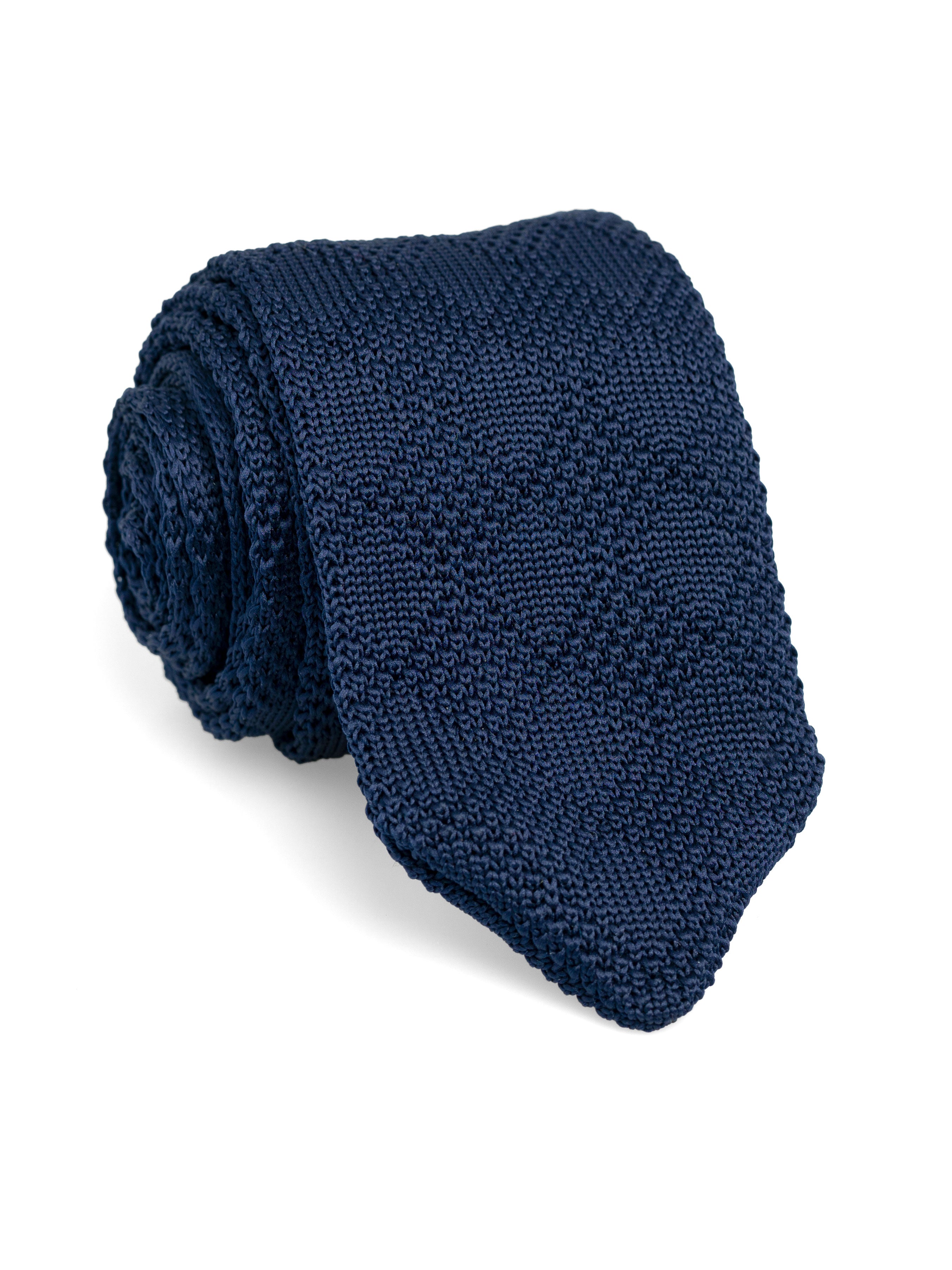 Knit Tie - Navy Blue - Zeve Shoes