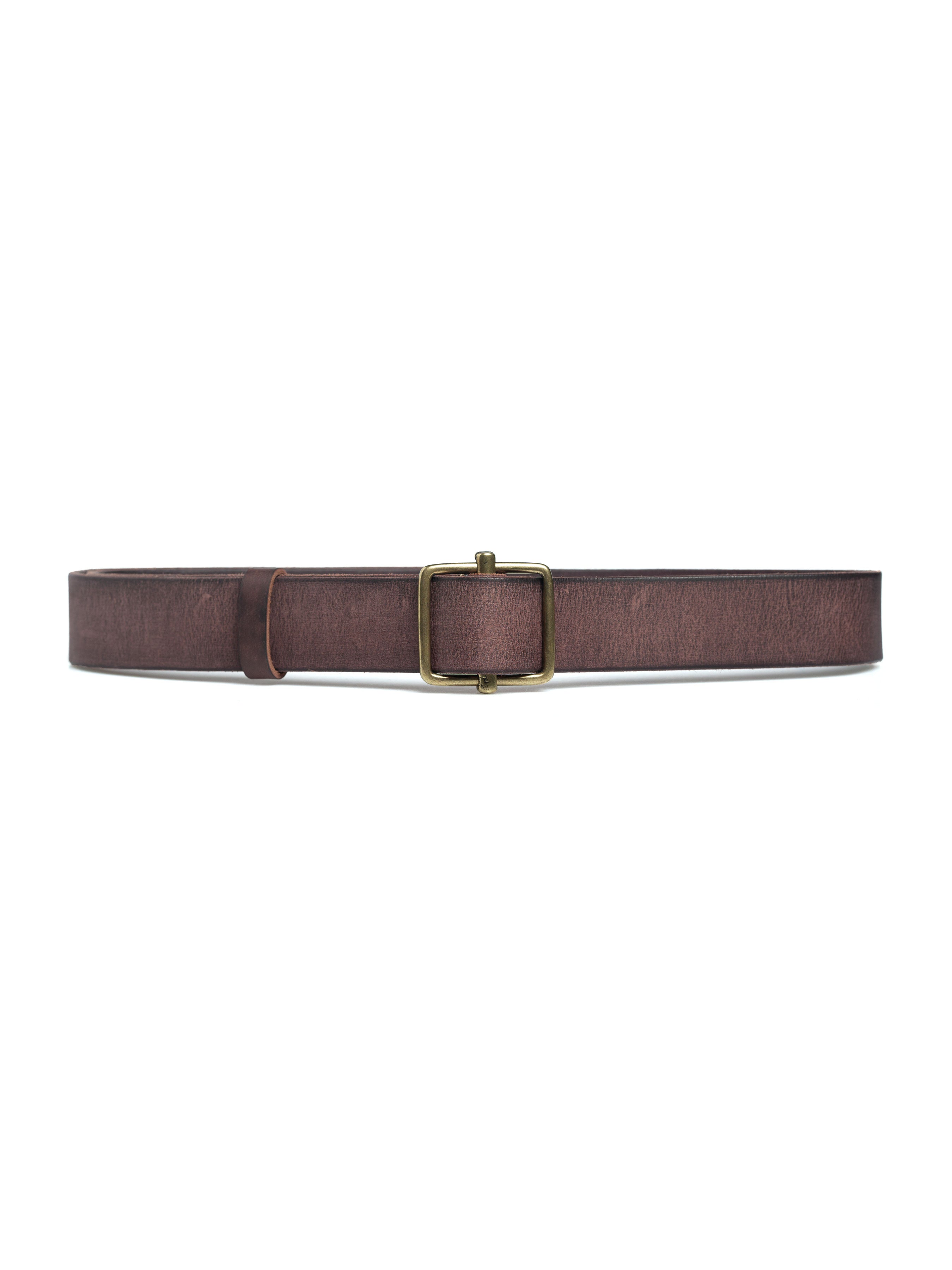 Italian Rustic Leather Belt with Adjuster Gold-toned Buckle - Zeve Shoes