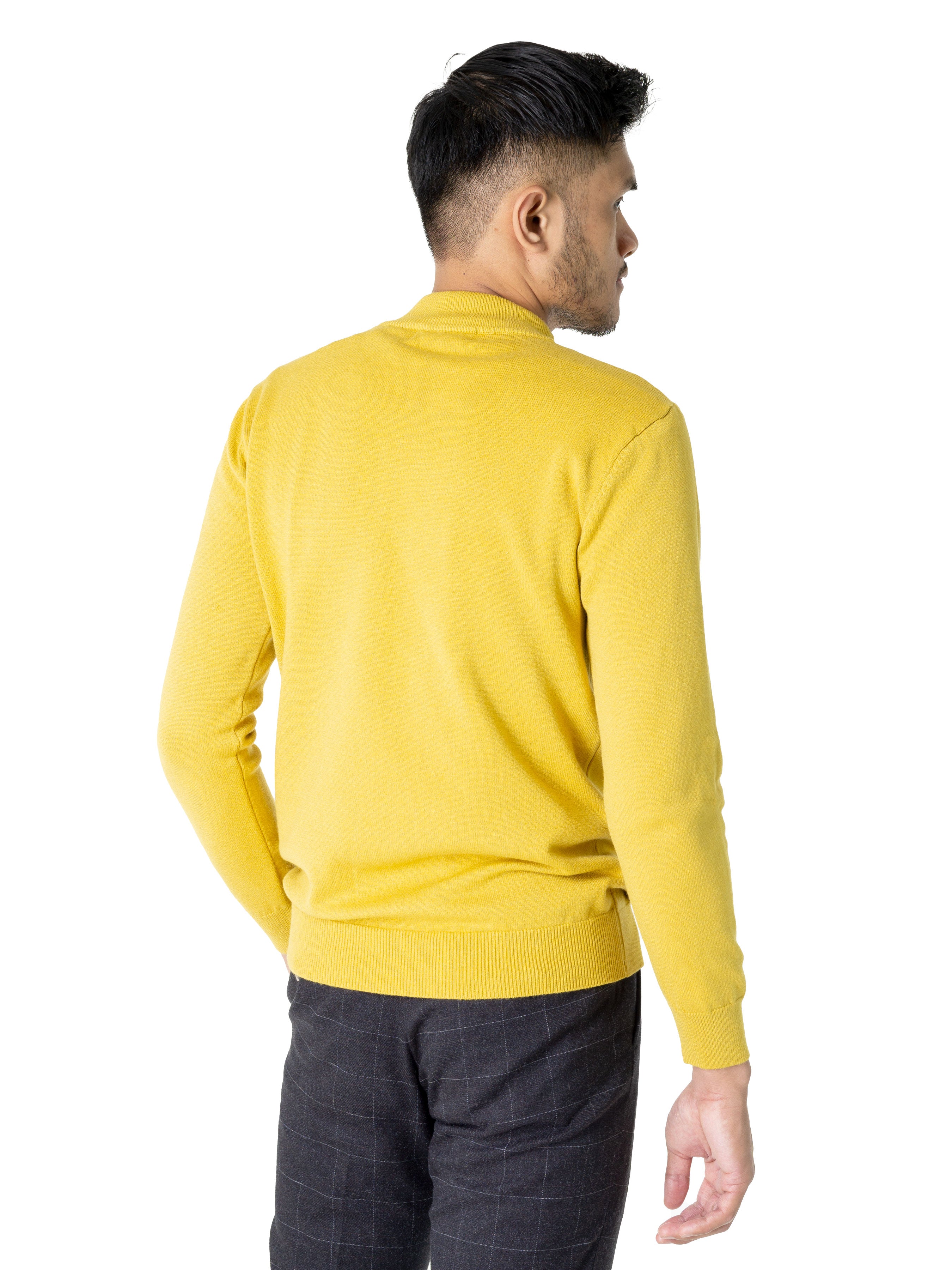 Turtleneck Cashmere Sweater - Yellow - Zeve Shoes