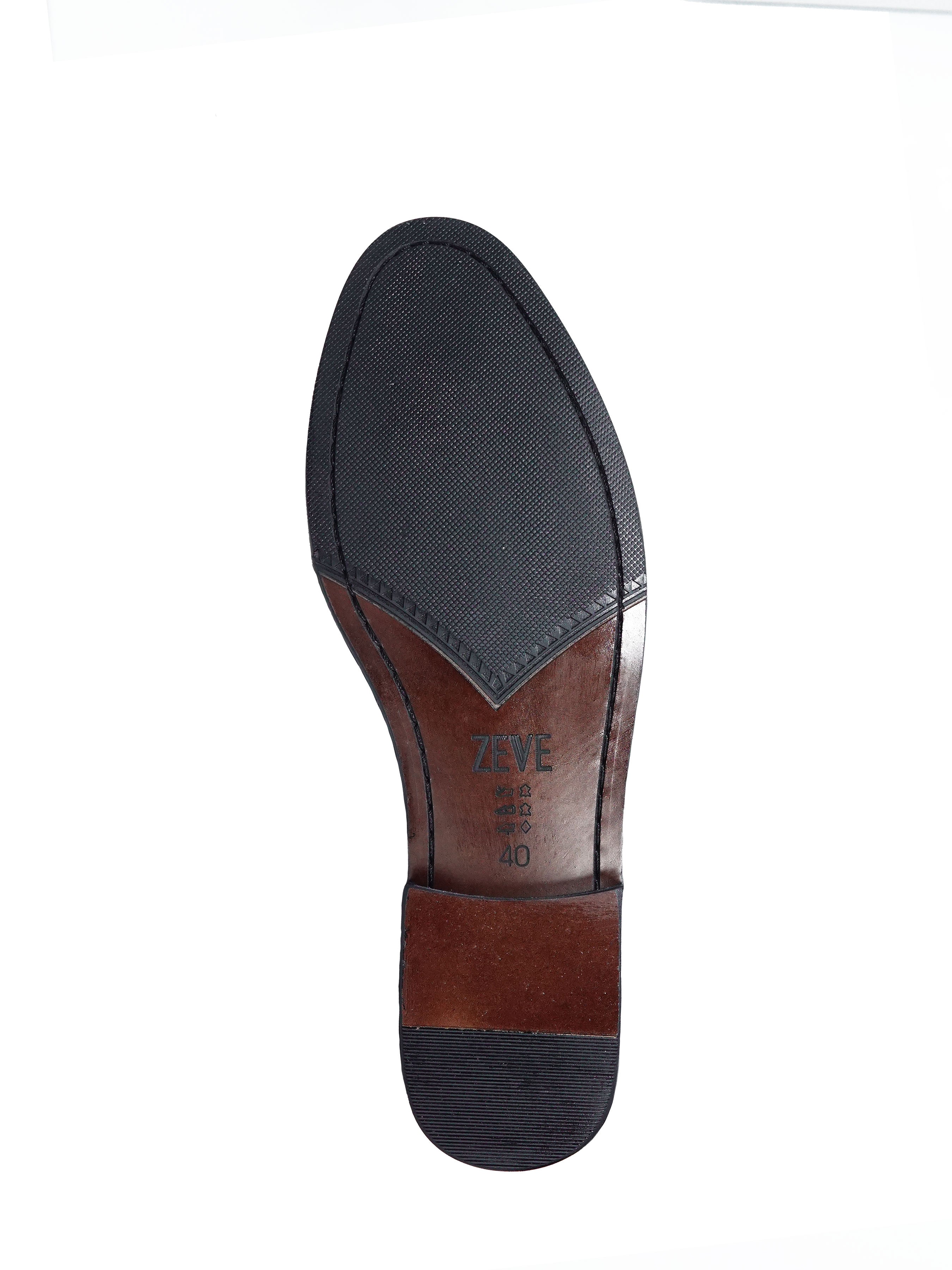 Mules - Black Pebble Grain Leather Horsebit Buckle - Zeve Shoes