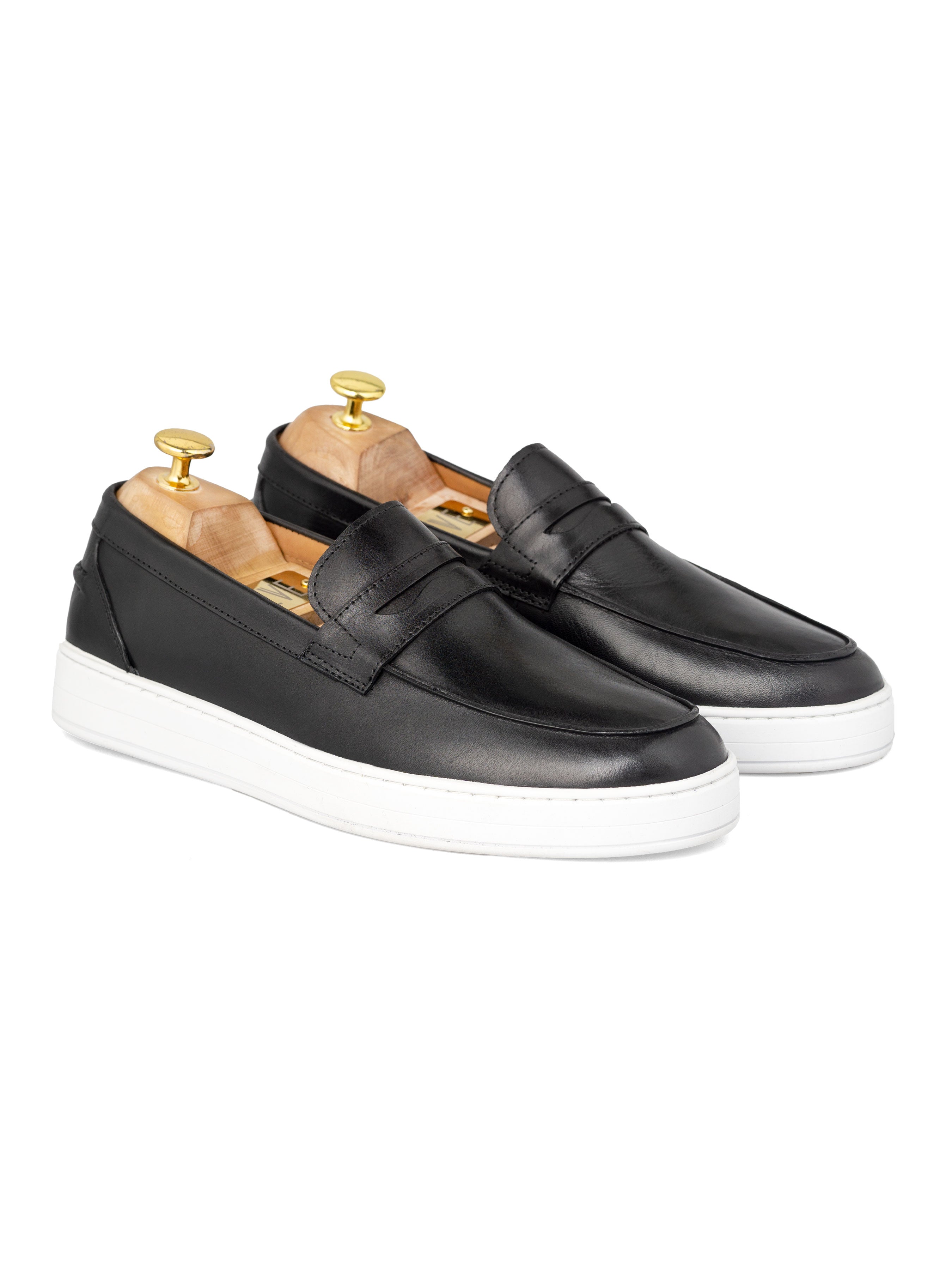 Penny Sneakers - Black Leather - Zeve Shoes
