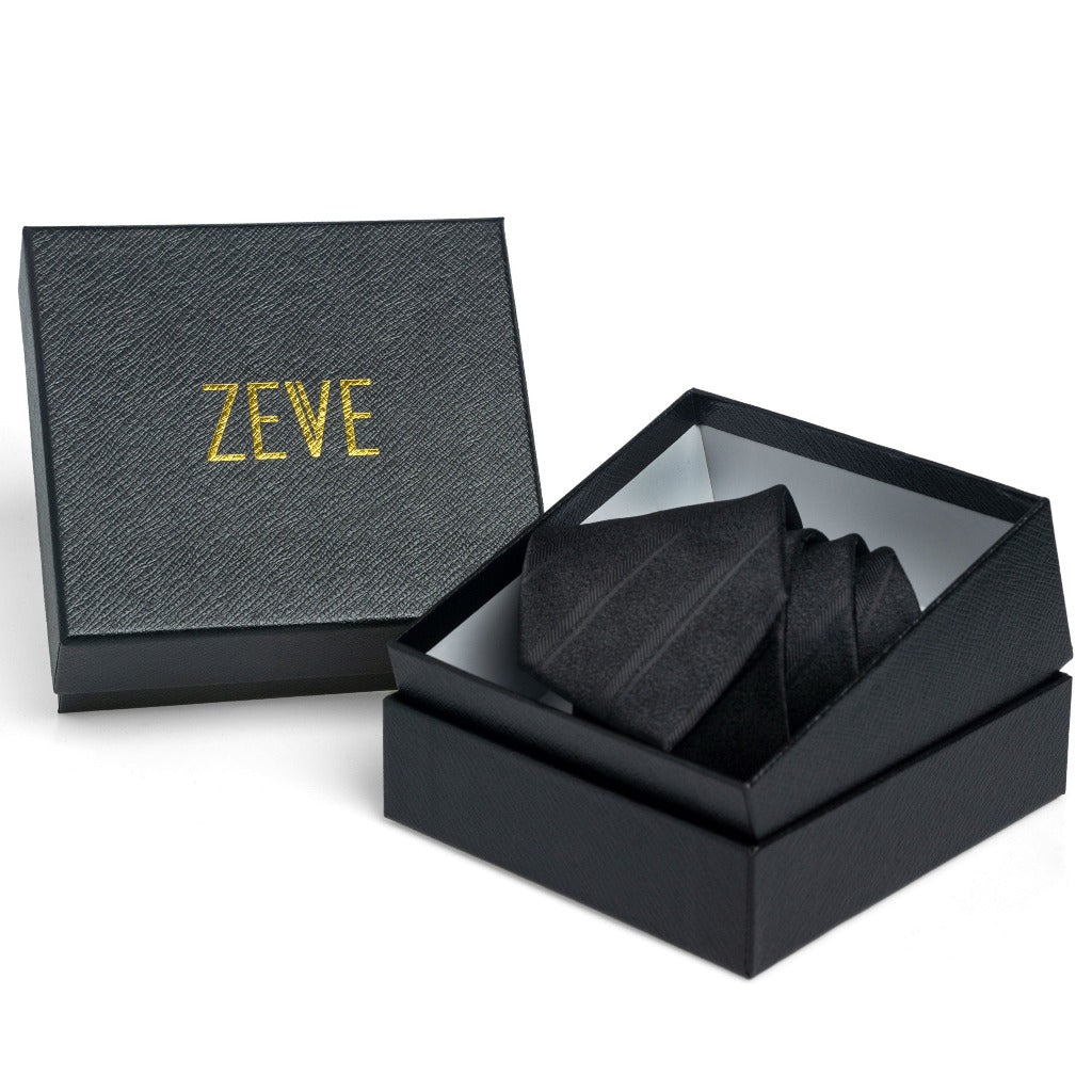 Abstract Tie - Steel Blue with Mini Blue Lines - Zeve Shoes