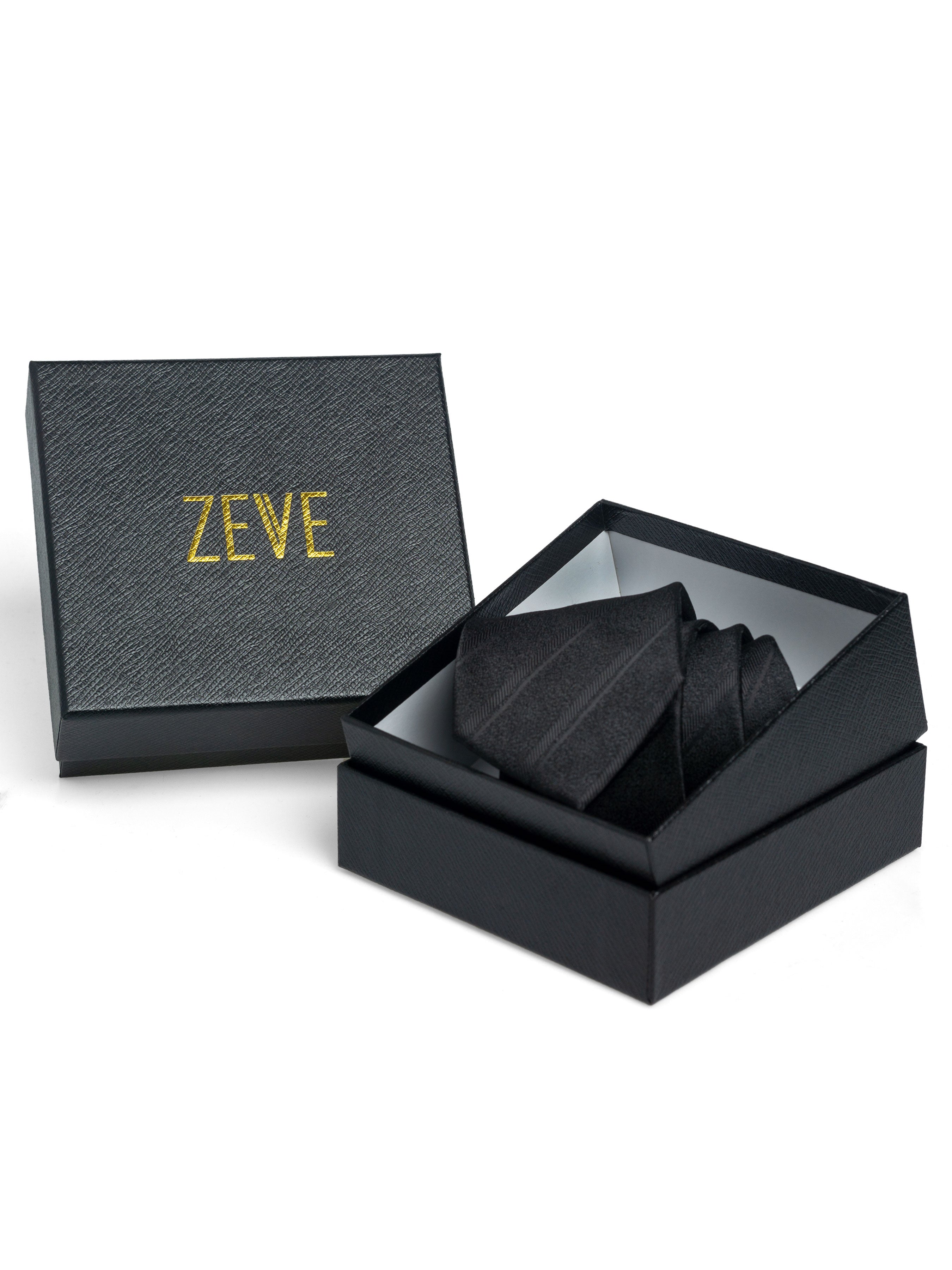 Polka Dot Tie - Black with Indigo Textured - Zeve Shoes