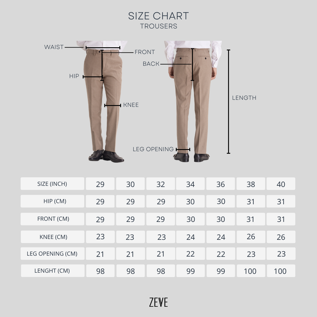 Trousers Belt Loop With Side Adjusters - Cocoa (Straight Cut) - Zeve Shoes