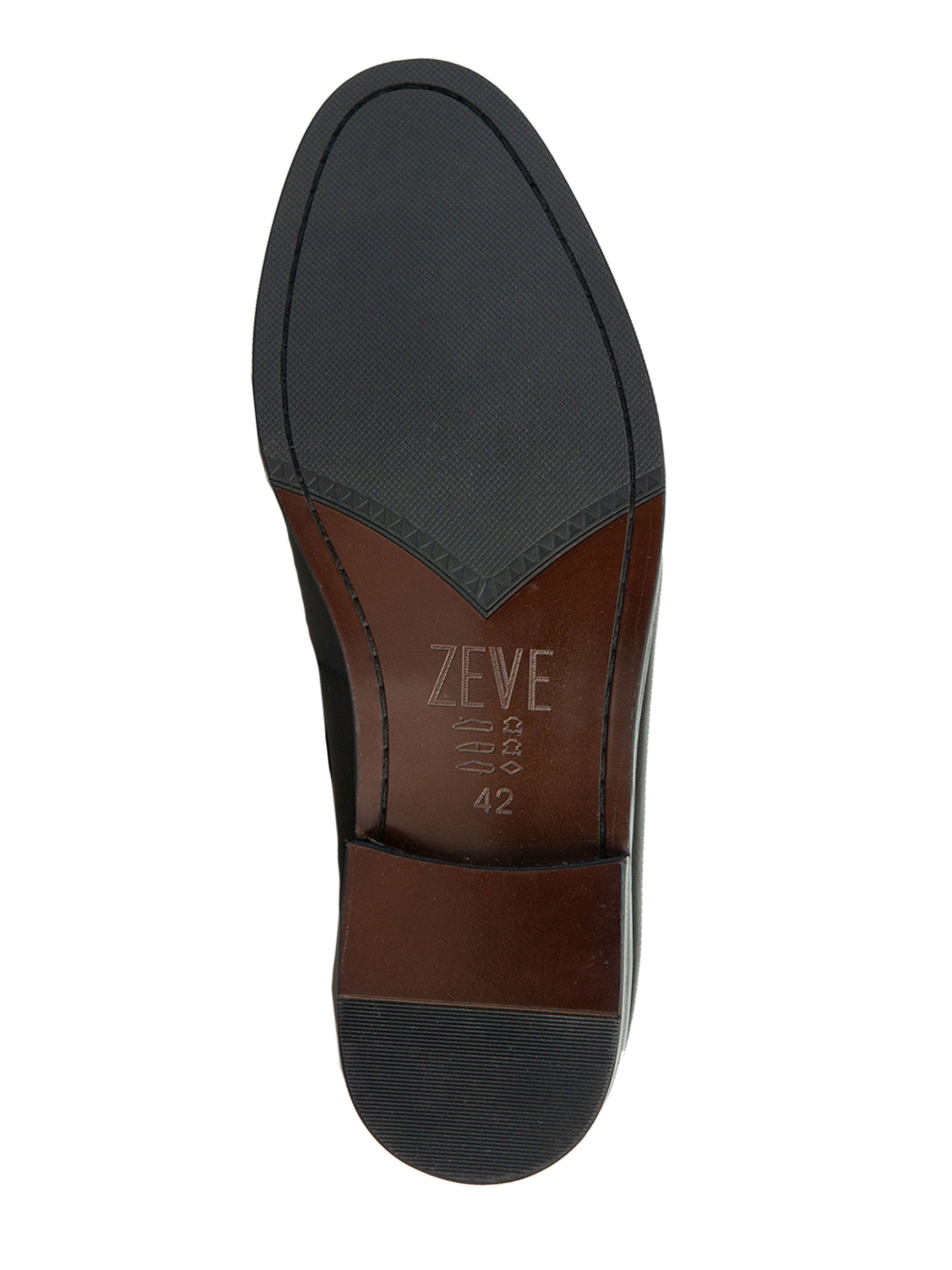 Oxford Cap Toe - Black Semi Brogue Lace Up - Zeve Shoes