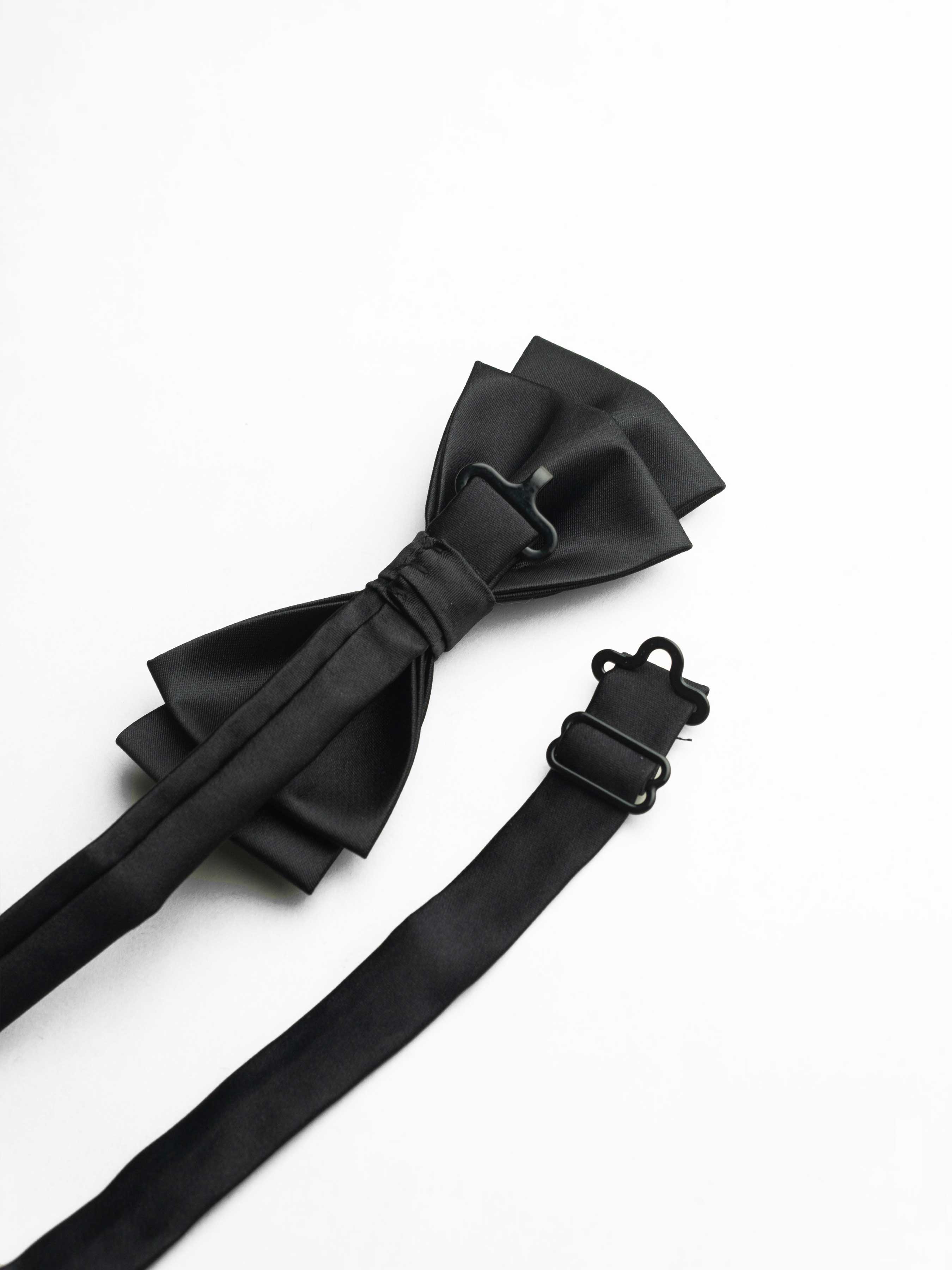 Bow Tie - Black Plain - Zeve Shoes