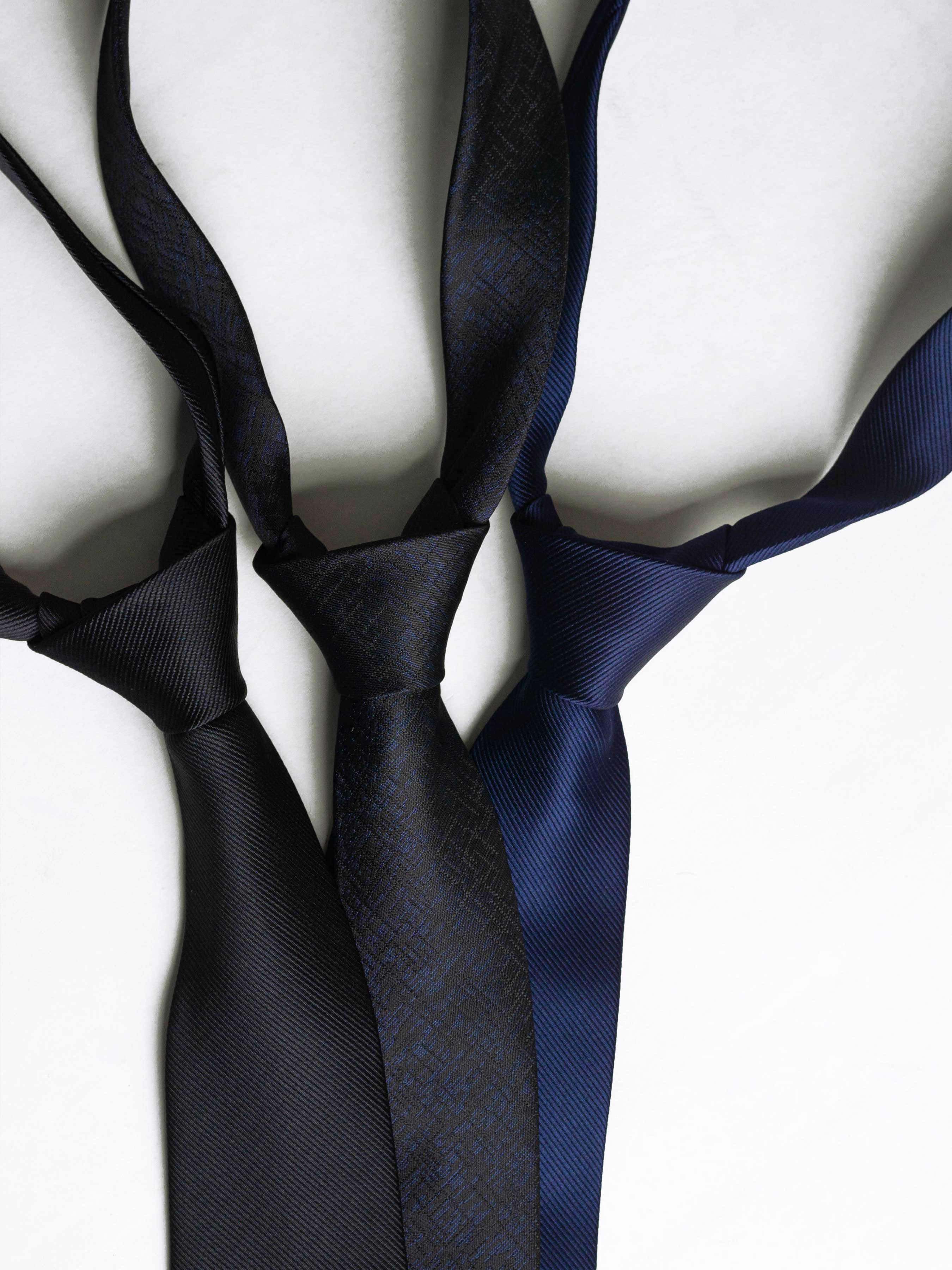 Grosgrain Solid Tie - Black - Zeve Shoes